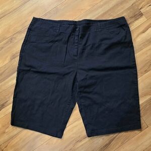 Basic Editions Women's Black Bermuda Shorts
